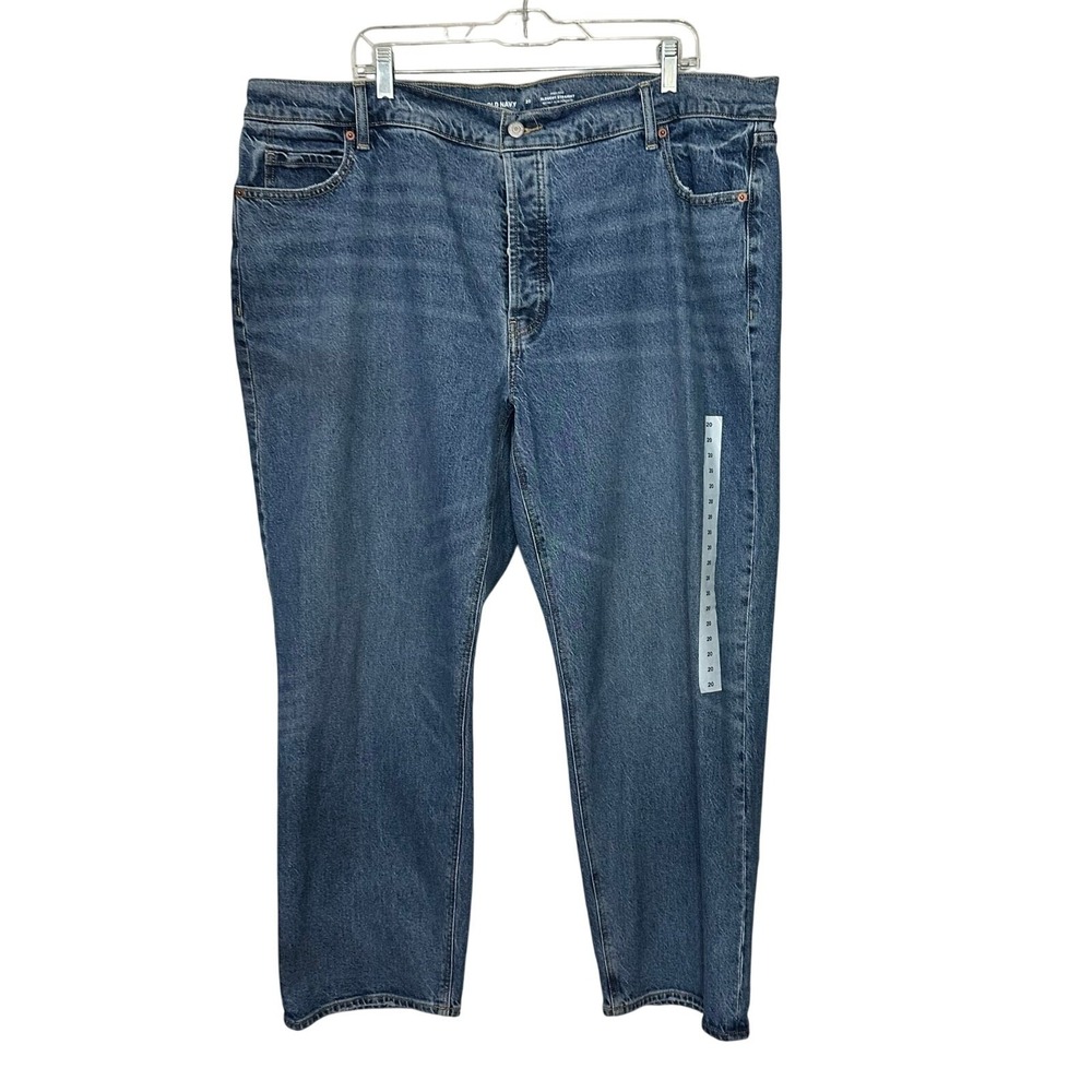 Old Navy Jeans Size 20 High Rise Slouchy Straight Secret Slim Pockets Button Fly